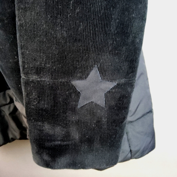 NORTH FACE Wmns Sz M Black Collarless Outdoor Snap Up Jacket ComfyCore Flawed - Picture 14 of 14